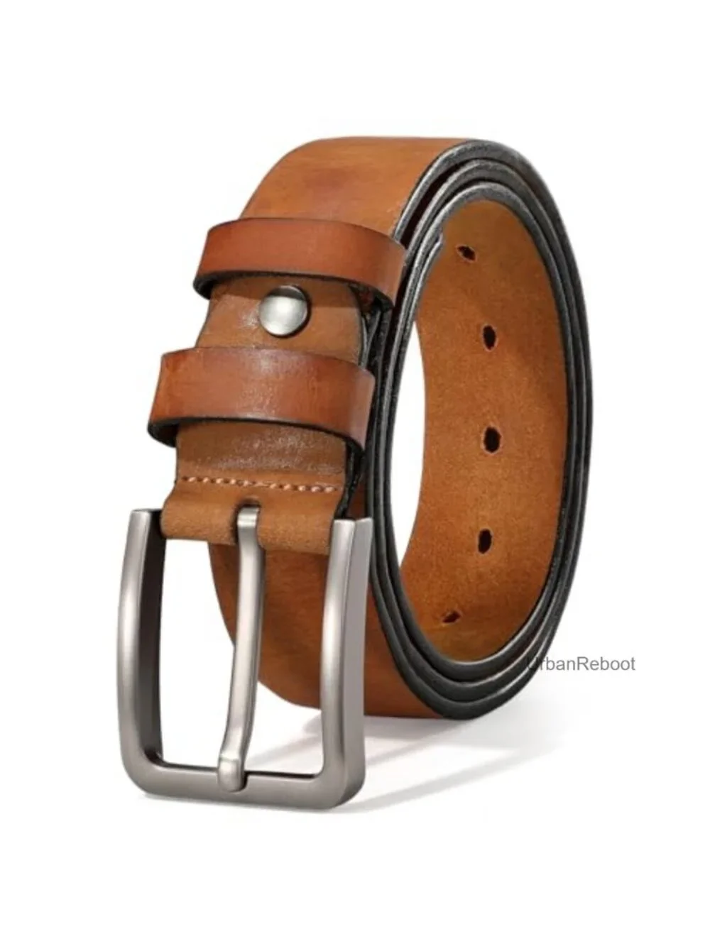 Men's Full Grain Genuine Leather Belt Heavy Duty Work Casual Everyday Belt